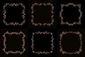 Collection of Luxury ornament or floral frame vector