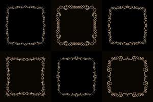 Collection of Luxury ornament or floral frame vector