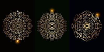 Collection of Mandala ornament or flower vector