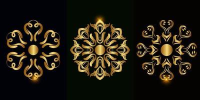 Collection of Mandala ornament or flower vector