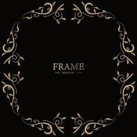 Luxury ornament or floral frame design background. vector