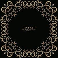 Luxury ornament or floral frame design background. vector