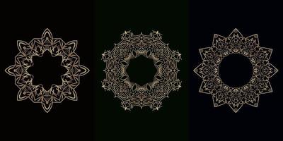 Collection of Mandala ornament or flower vector