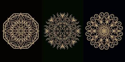 Collection of Mandala ornament or flower vector