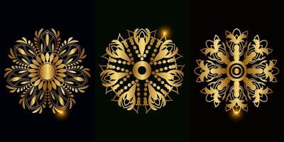 Collection of Mandala ornament or flower vector