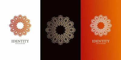 Flower, ornament or mandala logo template design. ent logo template design. vector