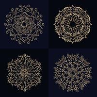 Collection of Mandala ornament or flower vector