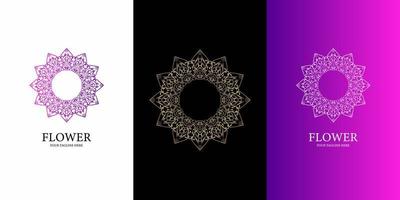 Flower, ornament or mandala logo template design. vector