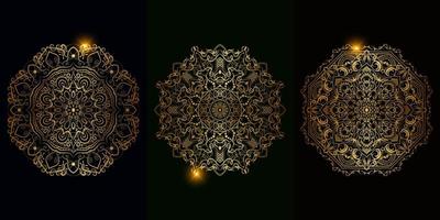 Collection of Mandala ornament or flower vector