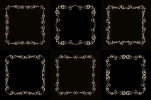 Collection of Luxury ornament or floral frame vector