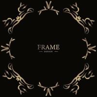 Luxury ornament or floral frame design background. vector