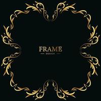 Luxury ornament or floral frame design background. vector