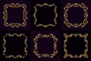 Collection of Luxury ornament or floral frame vector