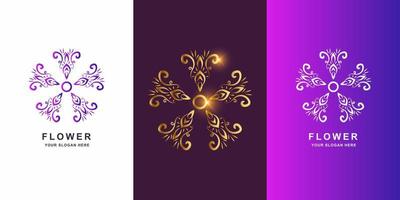 Flower, boutique or ornament logo template design. vector