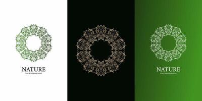 Flower, ornament or mandala logo template design. ent logo template design. vector