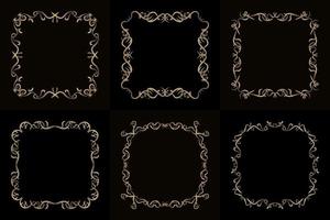 Collection of Luxury ornament or floral frame vector