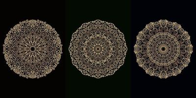 Collection of Mandala ornament or flower vector