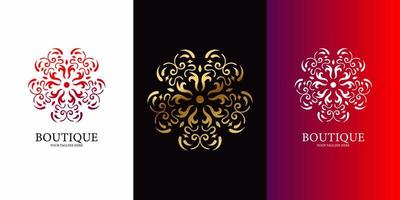 Flower, ornament or mandala logo template design. vector