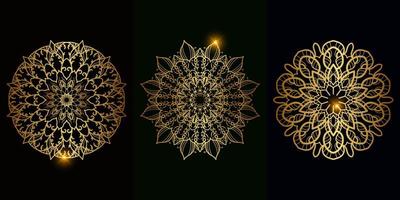 Collection of Mandala ornament or flower vector