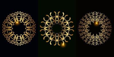 Collection of Mandala ornament or flower vector