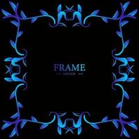 Luxury ornament or floral frame design background. vector