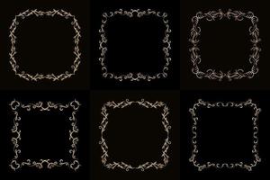 Collection of Luxury ornament or floral frame vector