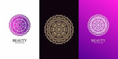 Mandala or ornament logo template design. vector