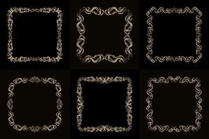 Collection of Luxury ornament or floral frame vector