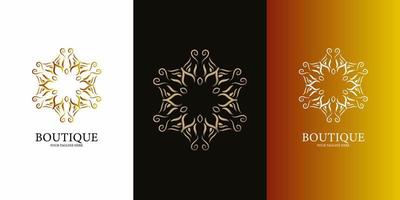 Flower, boutique or ornament logo template design. vector