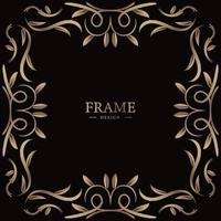 Luxury ornament or floral frame design background. vector