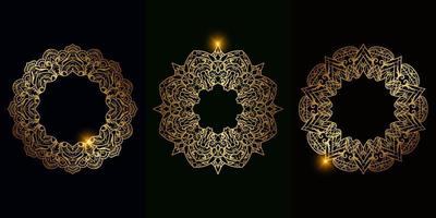 Collection of Mandala ornament or flower vector