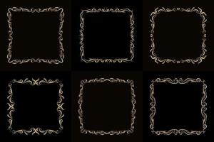 Collection of Luxury ornament or floral frame vector