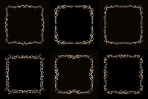 Collection of Luxury ornament or floral frame vector