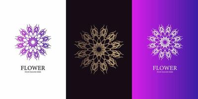 Flower, boutique or ornament logo template design. vector