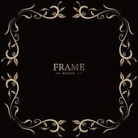 Luxury ornament or floral frame design background. vector