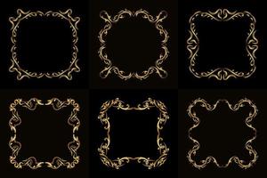 Collection of Luxury ornament or floral frame vector