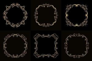 Collection of Luxury ornament or floral frame vector