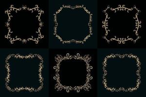 Collection of Luxury ornament or floral frame vector