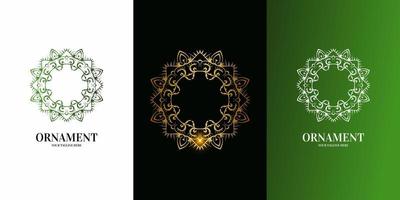 Mandala or ornament logo template design. vector