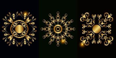 Collection of Mandala ornament or flower vector