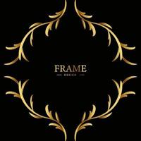 Luxury ornament or floral frame design background. vector