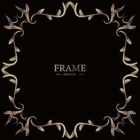 Luxury ornament or floral frame design background. vector