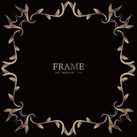 Luxury ornament or floral frame design background. vector