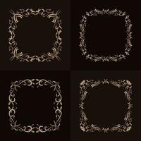 Luxury ornament or floral frame set collection. vector