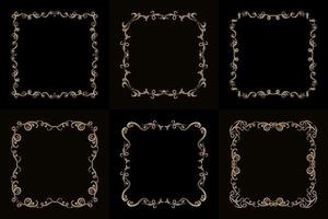 Collection of Luxury ornament or floral frame vector