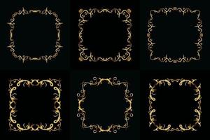 Collection of Luxury ornament or floral frame vector