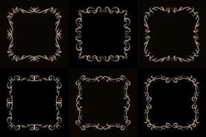 Collection of Luxury ornament or floral frame vector