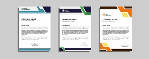 modern corporate letterhead template design vector