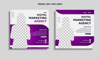 digital marketing agency social media post template vector