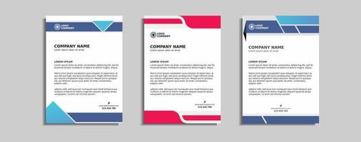 modern corporate letterhead template design vector